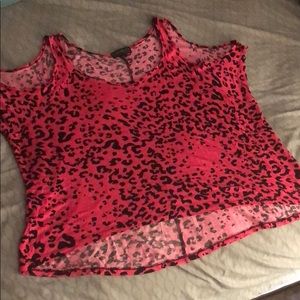 Pink leopard print shirt
